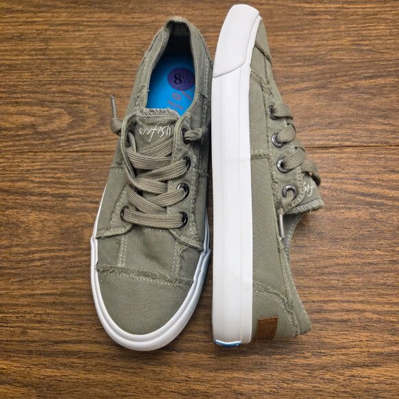 BLOWFISH Malibu Women's Fabric Upper Laced Up Sneakers - Khaki Green - Size 8.5M - Picture 1 of 16